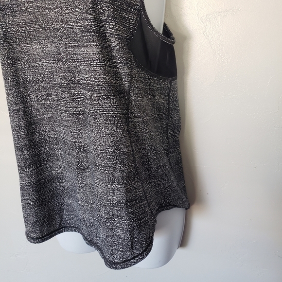 Lululemon Women's Sculpt Tank II Twillines Workout Top Black White Mesh Gym M/L - Picture 3 of 5